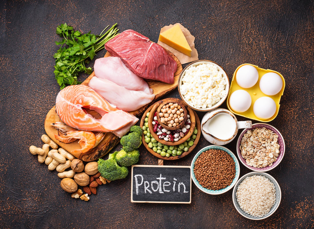 Healthy food high in protein